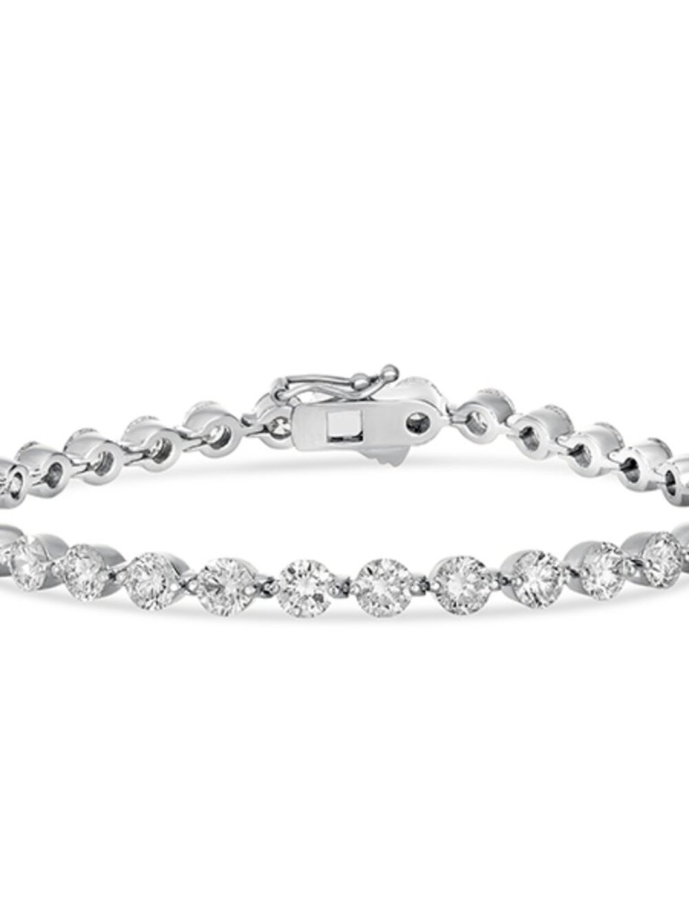 5.00 Carat Natural Diamond Tennis Bracelet G SI 14K White Gold 7''